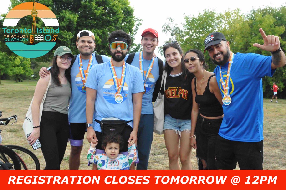 Registration for Toronto Island Triathlon and Duathlon closes TOMORROW at 12PM!  

MultiSportCanada.com  

There will be no Race Day Registration and we encourage participants to purchase a Ferry Ticket in advance here: 

secure.toronto.ca/FerryTicketOnl…

Spectators welcome :)