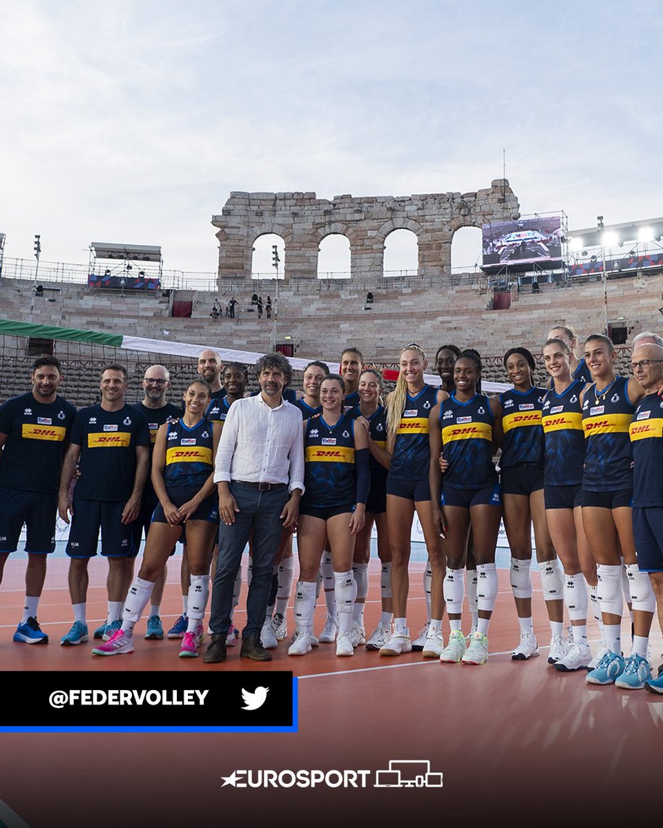 Tutto pronto per lo spettacolo all'Arena di Verona! 🤩🏐🇮🇹

#EurosportVOLLEY | #CEV | #EuroVolley2023 | #ArenaDiVerona | <a href="/Federvolley/">Federvolley ⭐️⭐️⭐️⭐️⭐️⭐️⭐️</a>