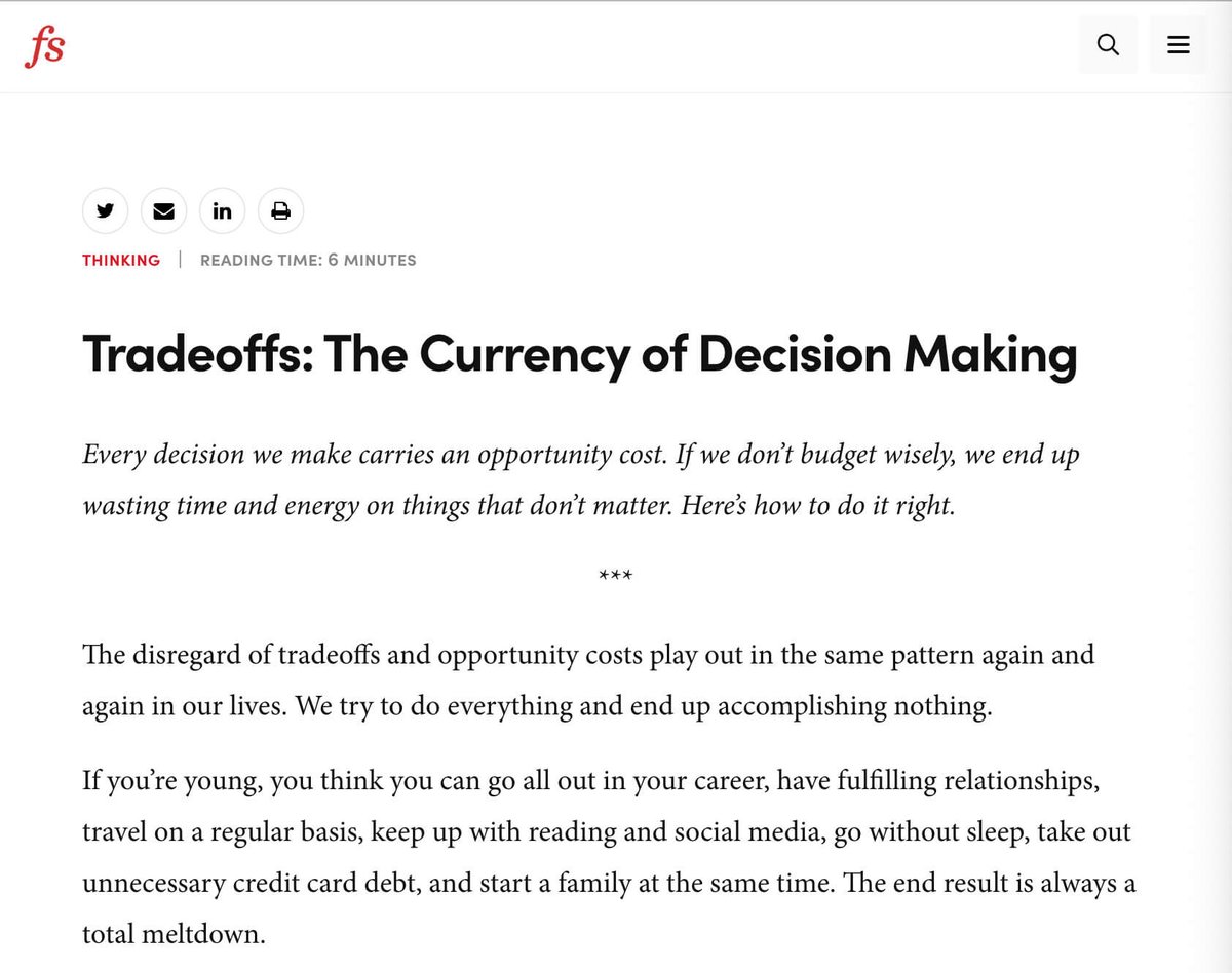 Worthy Read: Tradeoffs: The Currency of Decision Making by Shane Parrish (<a href="/farnamstreet/">FS</a>)

bit.ly/2LCKj0m

#prodmgmt #ux #engineering