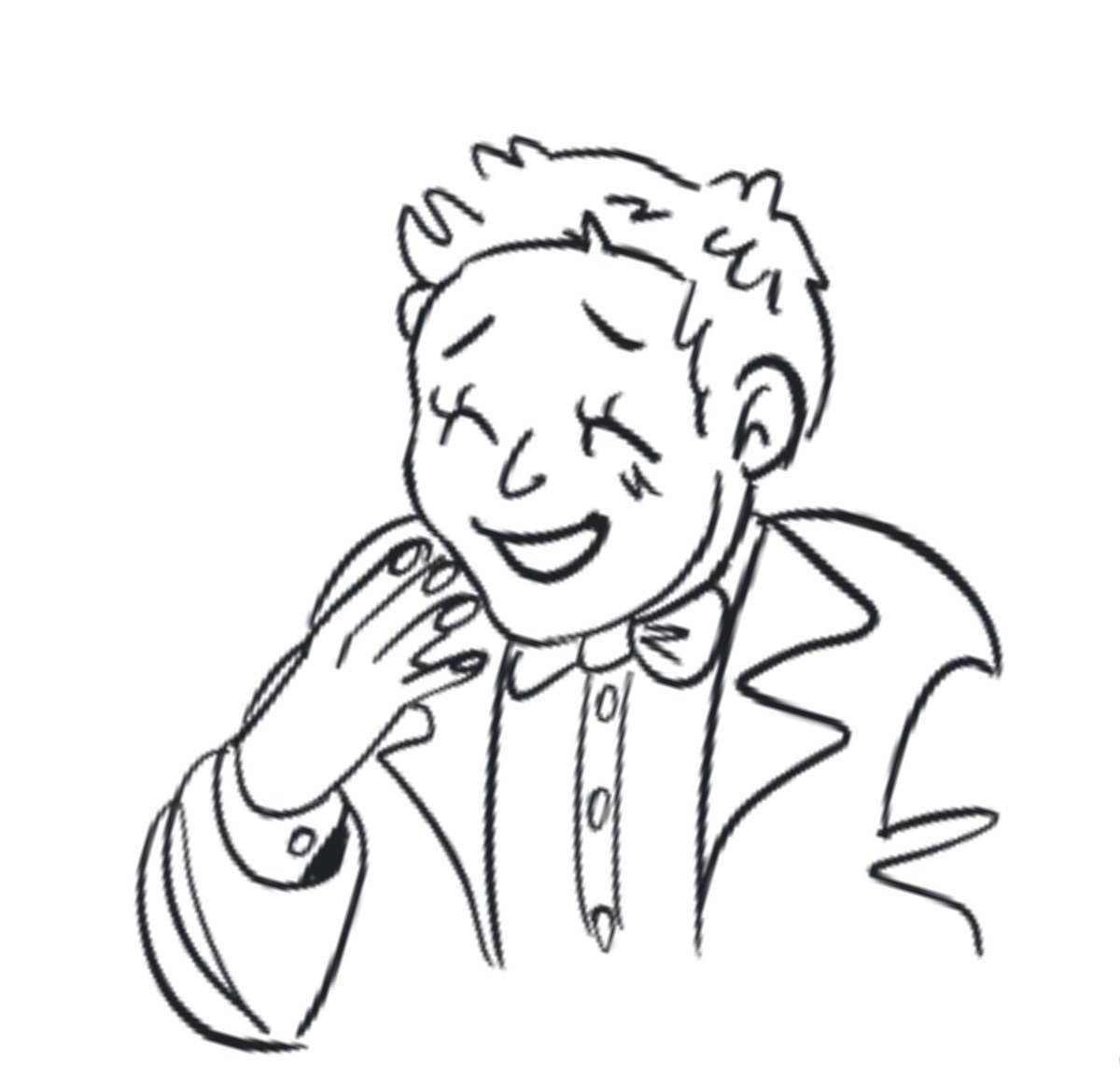 fferskenritsu's tweet photo. some dumb sketches🤓

#goodomens2 https://t.co/BLCrs15zof