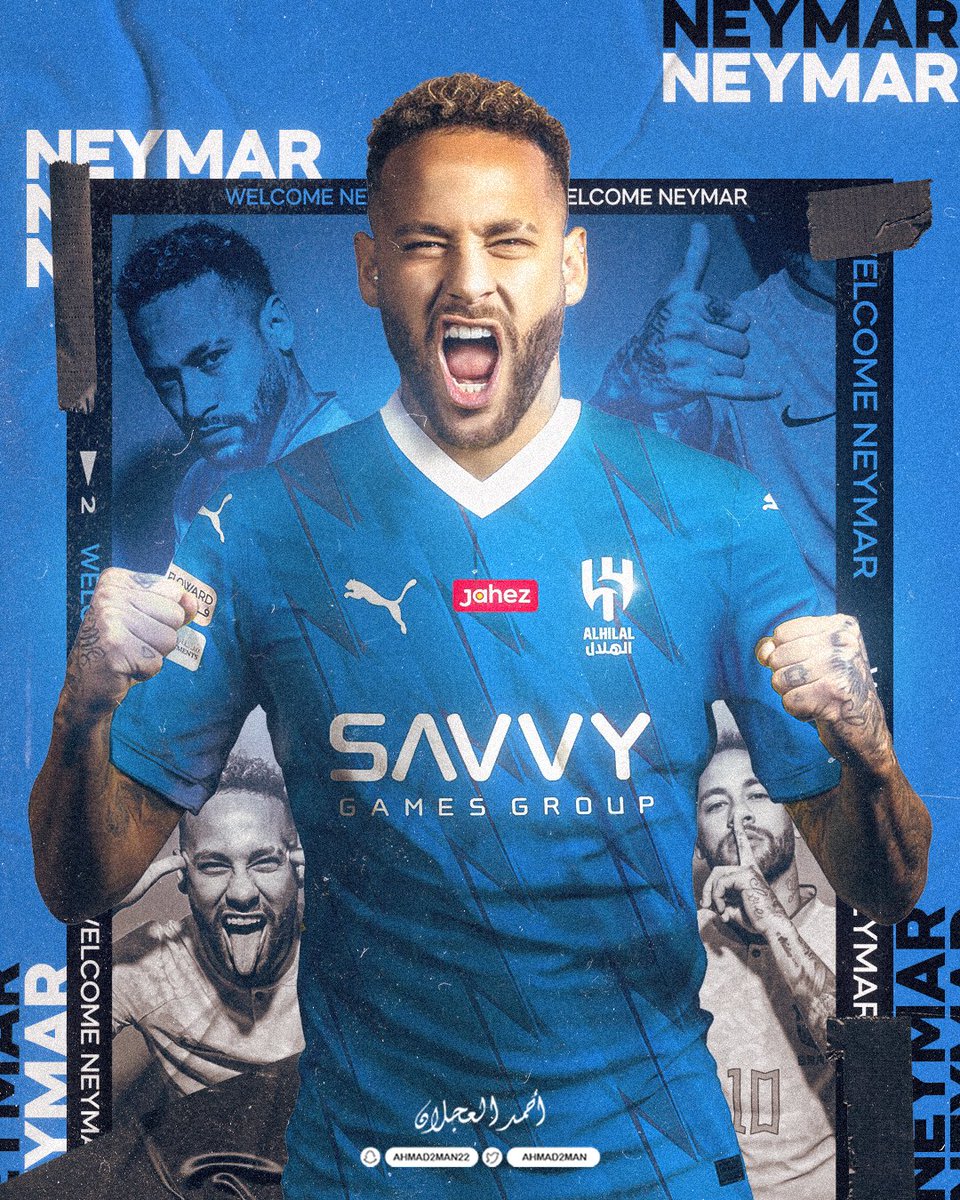 عزيزي الهلالي كم ستضع من قلب أزرق 💙أسفل هذه التغريدة للتعبير عن الترحيب بالنجم العالمي نيمار <a href="/neymarjr/">Neymar Jr</a> 🇧🇷

#الهلال