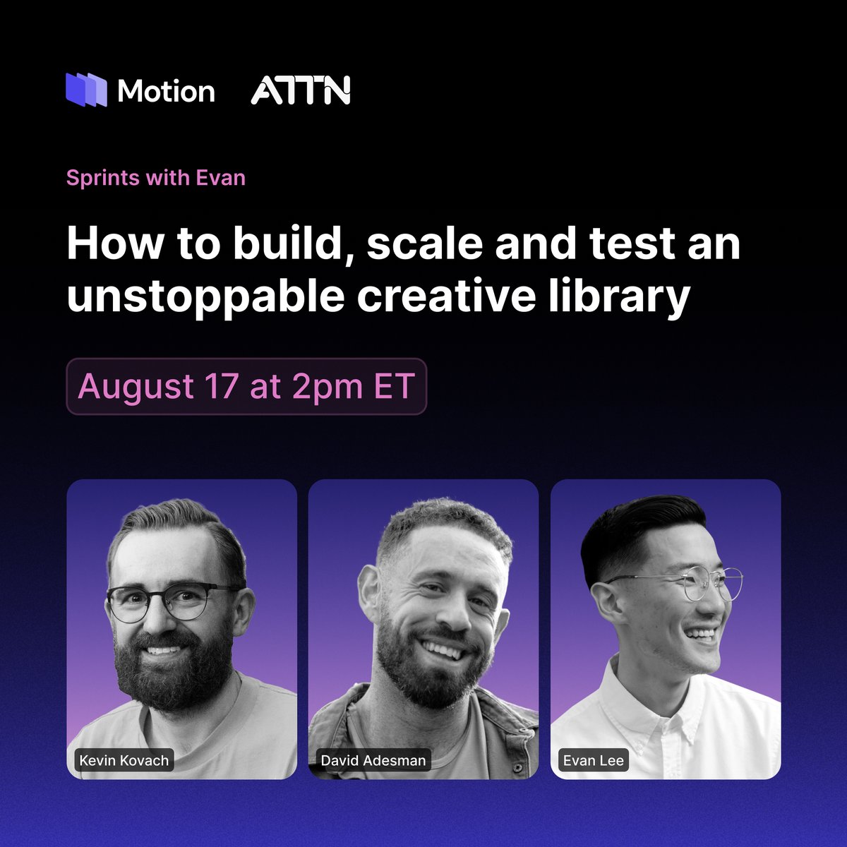 attn_agency's tweet photo. Find out first hand how you can build, scale and test an unstoppable creative library.

You’ll learn how to ramp up ad accounts, adjust your attack with real-time data, and fight fatigue at every stage of the funnel.

Link: https://t.co/CoH8JOgZnc https://t.co/vcovPPA3rG
