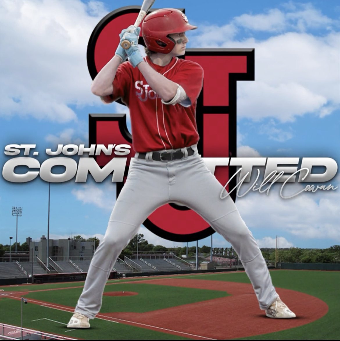 I am blessed and excited to announce my commitment to further my education and play Division 1 Baseball at St. John’s University. I would like to thank Coach Hampton, Coach Brown, Coach Vigeant and the whole staff at St. John’s for this opportunity!