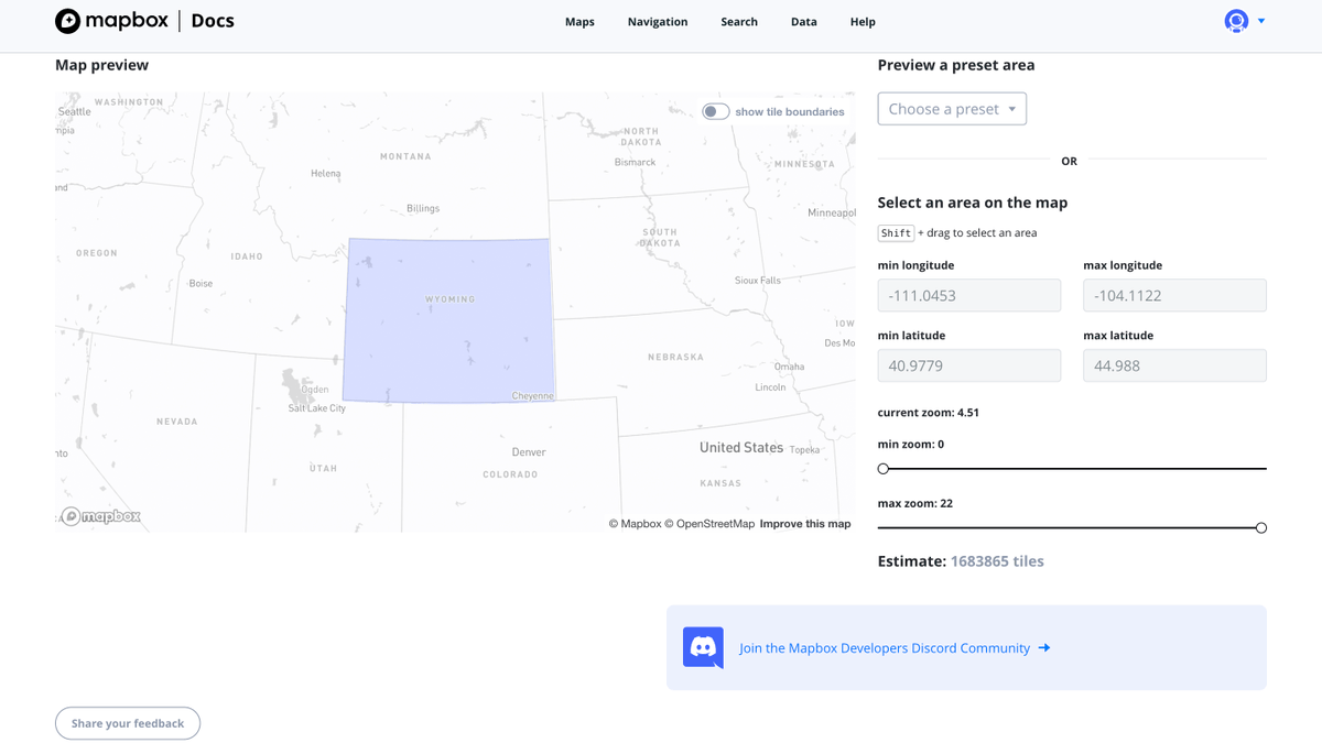 Mapbox's tweet photo. Did you know that Mapbox has 1,683,865 vector tiles just for the state of Wyoming? What can we say — we're detail-oriented. 🔍
For offline mobile navigation apps, find the number of tiles with our Offline Tile Count Playground: https://t.co/wakWHbQs3L
#mobilemaps #mobiledev https://t.co/oL6480V03m