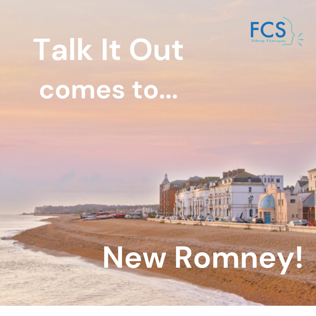 The FCS Talking Therapies team are so excited to share that our Talk It Out Support Sessions are coming to #NewRomney!