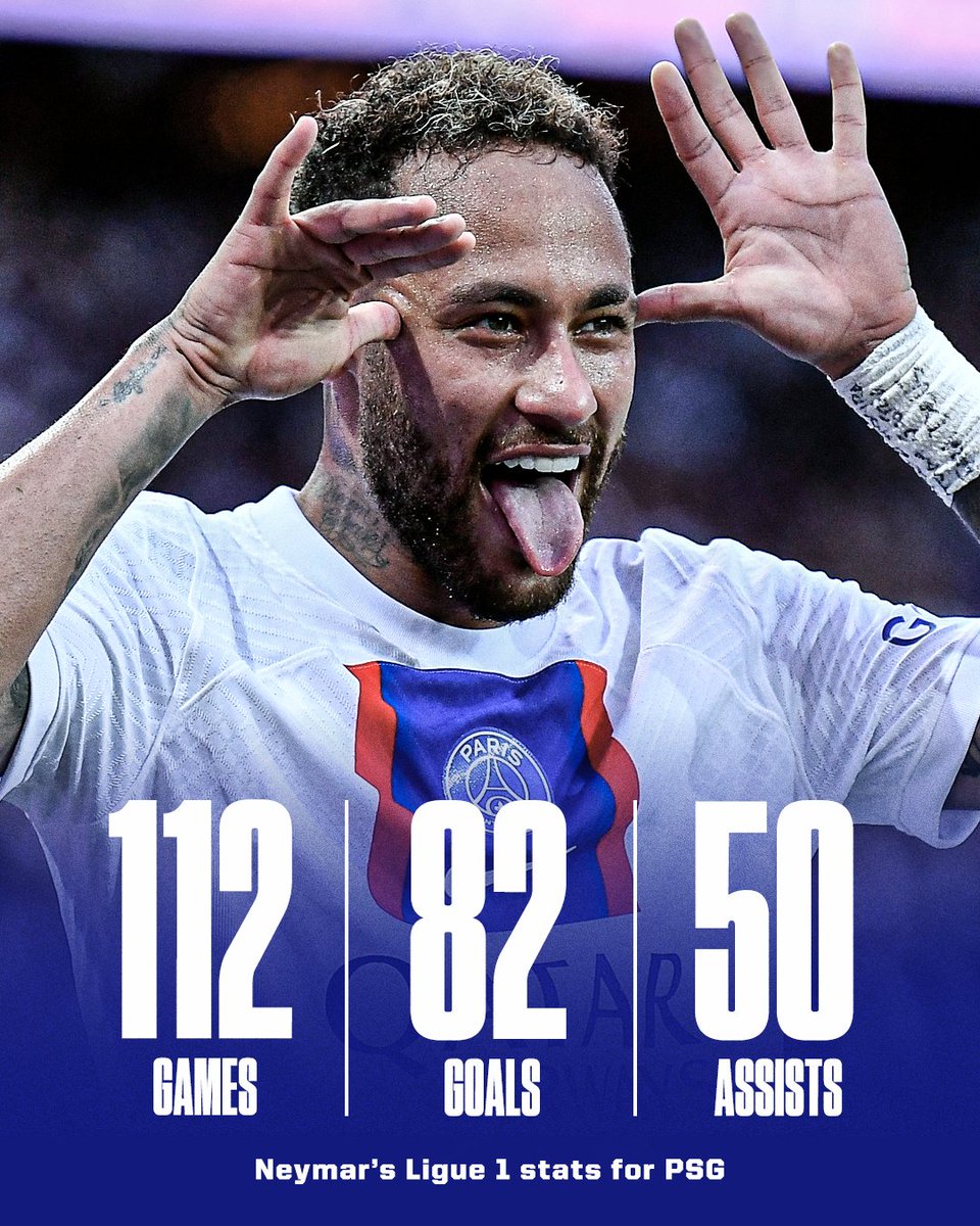 ESPNFC's tweet photo. Neymar's Ligue 1 record was absolutely ridiculous 🔥 https://t.co/0CE6Hc8kSd