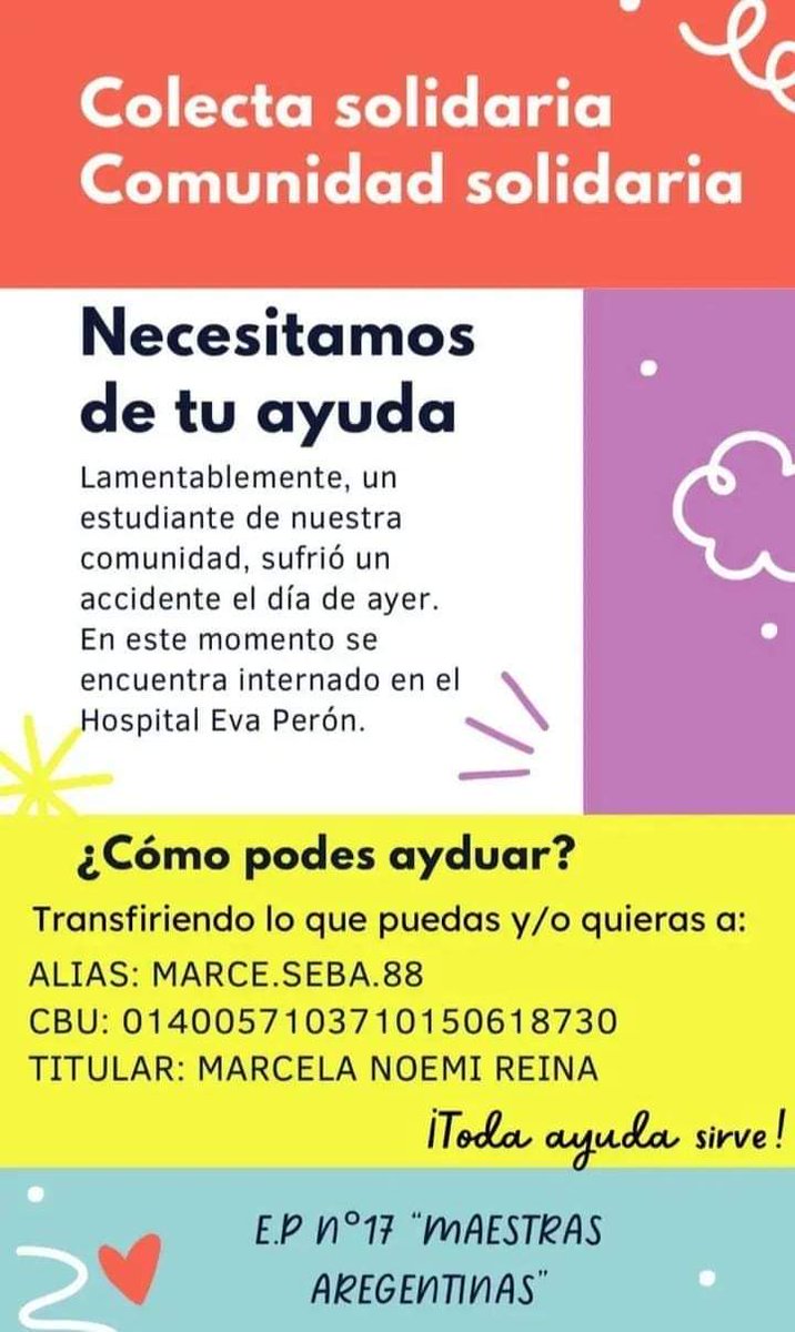 freteabigail's tweet photo. EL ES MARTIN 🥺 LAMENTABLEMENTE TUVO UN GRAVE ACCIDENTE, LO ATROPELLO EL TREN Y PERDIÓ SUS PIERNITAS
Hoy Martín necesita la ayuda de todos, es vecinito de Marcos Paz, tuvo un grave accidente en la Estación Mariano Acosta, la familia necesita ayuda económica para afrontar gastos. https://t.co/jK0zaY1OFS