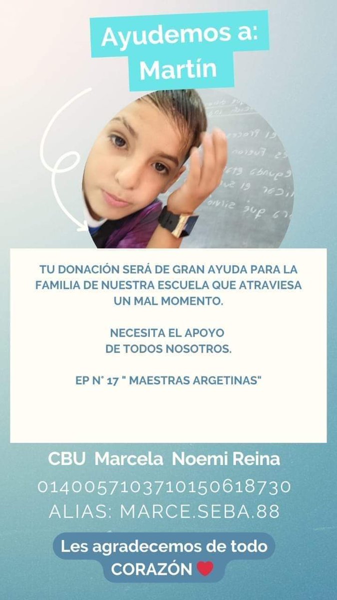 freteabigail's tweet photo. EL ES MARTIN 🥺 LAMENTABLEMENTE TUVO UN GRAVE ACCIDENTE, LO ATROPELLO EL TREN Y PERDIÓ SUS PIERNITAS
Hoy Martín necesita la ayuda de todos, es vecinito de Marcos Paz, tuvo un grave accidente en la Estación Mariano Acosta, la familia necesita ayuda económica para afrontar gastos. https://t.co/jK0zaY1OFS