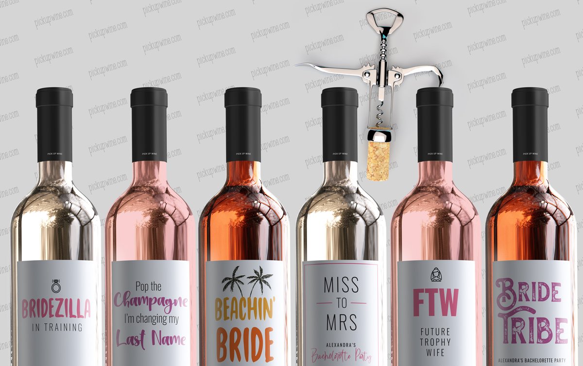 pickupwinelabel's tweet photo. Attention Bridesmaids and Maids of Honor!
Make her bachelorette party unforgettable with our custom-designed wine labels!
https://t.co/42KaSVjygK
#bride #bridetobe #bridesmaids #brides #bachelorette #bacheloretteparty #weddinggift https://t.co/bKOgkjDUzj