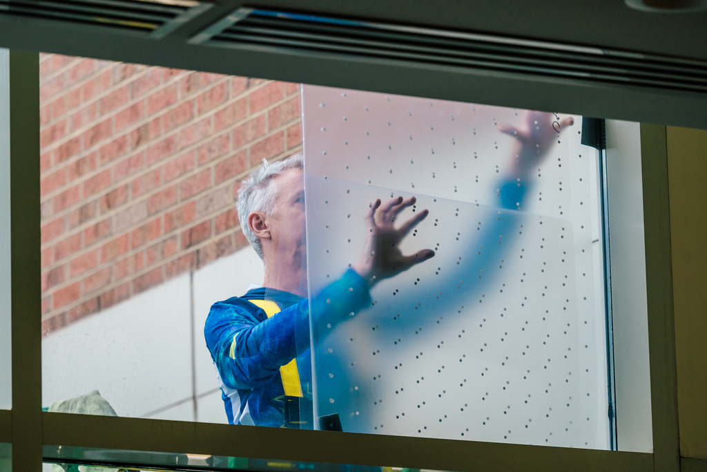 UNCG's tweet photo. Spartans are saving birds, one window at a time. 🐦 

A UNCG Green Fund grant recently provided @FeatherFriendly window decals on the Sullivan building to reduce bird-window collisions.

Read more about the project: https://t.co/xpYt3hSjlC
#SustainableUNCG @SustainableUNCG https://t.co/Yxo5gKSk1P