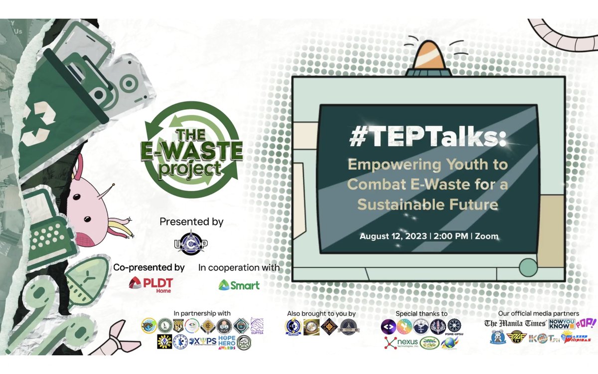 theewasteprojph's tweet photo. ✨ #TEPTalks: Empowering Youth to Combat E-Waste for a Sustainable Future ✨

A heartfelt 𝗧𝗛𝗔𝗡𝗞 𝗬𝗢𝗨 to all the incredible participants, speakers, and supporters who made our webinar on empowering youth to combat e-waste an outstanding success! 🙌📚🌍

#TEPYear11 https://t.co/EOLAE75jOD