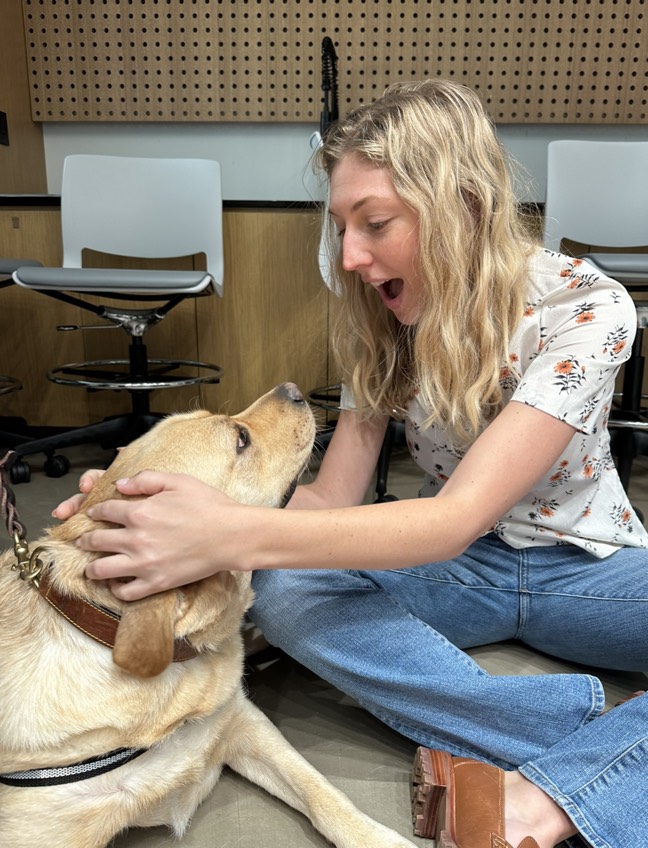 Meet Archie and Murphy! Today at the Arlington campus we held a "doggie destress" with Heeling House. A wonderful time was had, and we would say our four-legged friends agree.