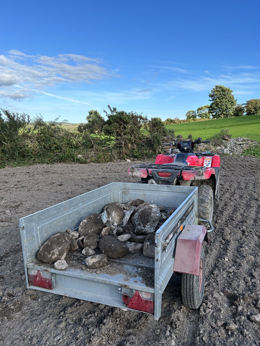 MargueriteCrowl's tweet photo. Fine evening for a bit of exercise , stones, stones everywhere !😂💪🏻💪🏻 #stonepicking #reseeding https://t.co/jXGoonX3ZS