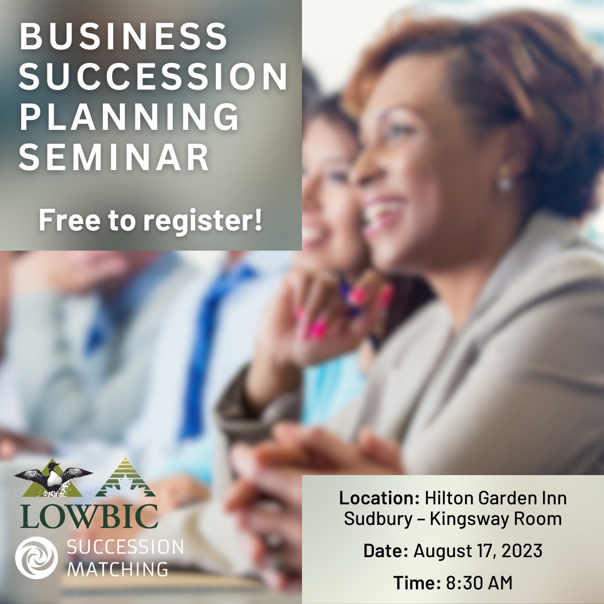 Join us and <a href="/nickelbasin/">Nickel Basin</a> tomorrow for the Sudbury seminar! Seize the opportunity to delve into the essentials of initiating your succession planning journey. For details and to secure your spot, click the registration link provided: bit.ly/44lR64z. #sxnm  #sudbury