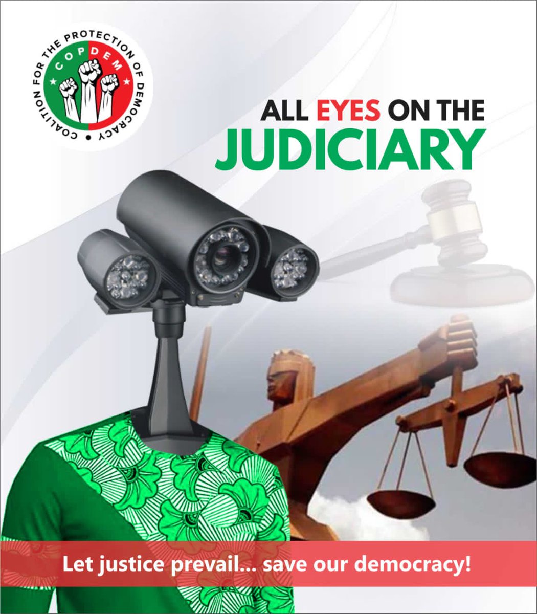 Chigozieialex's tweet photo. All Eyes on the Judiciary 
👁️👁️👁️👁️👁️👁️👁️👁️👁️
   👁️👁️👁️👁️👁️👁️👁️👁️
      👁️👁️👁️👁️👁️👁️👁️
         👁️👁️👁️👁️👁️👁️
             👁️👁️👁️👁️👁️
                 👁️👁️👁️👁️
                     👁️👁️👁️
                        👁️👁️
                             👁️

Repost and Retweet https://t.co/wmhWgitbzr