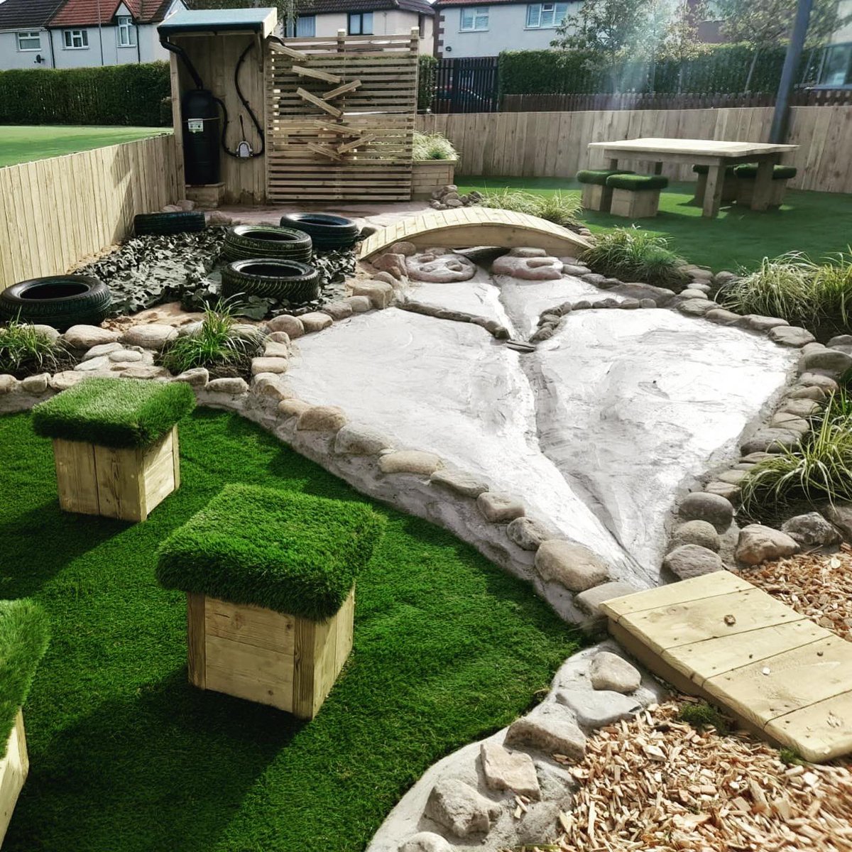 coolcanvas's tweet photo. Exciting new play space unveiled at Florence Melly Primary! π³ Natural trees, potion corner, sand pit, tepee & more for Early Years. #EYFSAdventures #NatureInspiredLearning πΏπͺ΅ https://t.co/lVdWPqdfBv
