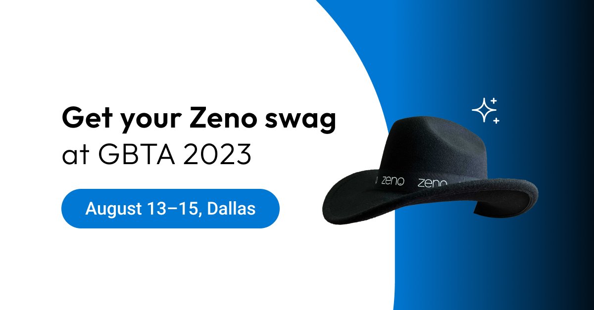 Get your Zeno swag before it’s gone! Come along to the Zeno Experience Center at GBTA Dallas to take home the best swag in the business. Choose between a wireless phone charger, airplane headphone adapter, Bluetooth luggage tag and more.