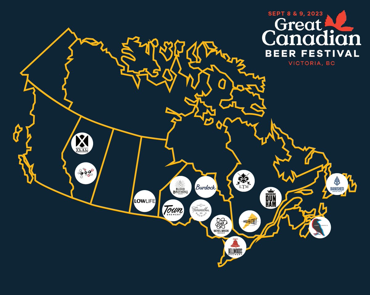 🇨🇦🍺Take a trip from coast to coast at Great Canadian Beer Fest with these 14 out-of-province breweries! September 8th and 9th, join us in Victoria for the 29th annual Great Canadian Beer Fest. #GreatCanadianBeerFest #GCBF #VicBeerSociety #yyjevents #victoriaevents #beerfestival