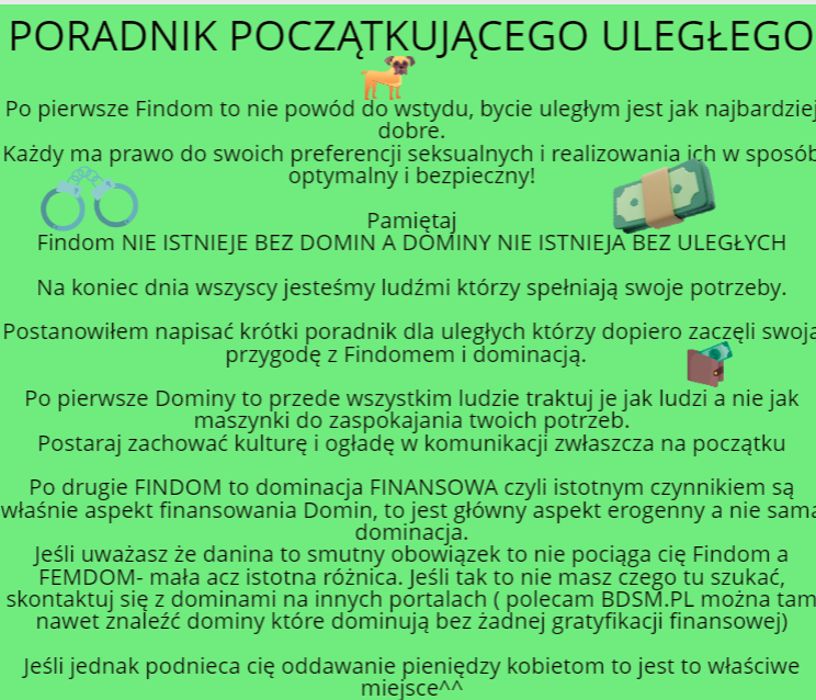 Recenzent_Domin's tweet photo. (WAŻNE Proszę o RT dla zasięgów)
PORADNIK DLA POCZĄTKUJĄCEGO ULEGŁEGO
Więc zainteresowałeś się Findomem?
Super czeka cię fascynująca przygoda!
Jednak zanim zaczniesz proszę zapoznaj się z tym krótkim poradnikiem on na pewno ci pomoże^^

Poradnik dla Uległych od Uległych
#FINDOM https://t.co/pmNcesctC6