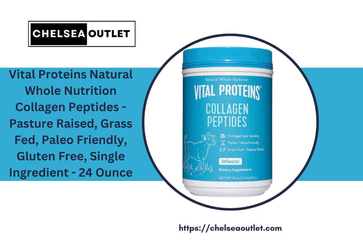 Vital Proteins Natural Whole Nutrition Collagen Peptides - Pasture Raised, Grass Fed, Paleo Friendly, Gluten Free, Single Ingredient - 24 Ounce

You Can Oder Here: t.ly/LVQLI
Or Contact Us For Any Query at +18007869038

#naturalwholenutrition #collagenpeptides