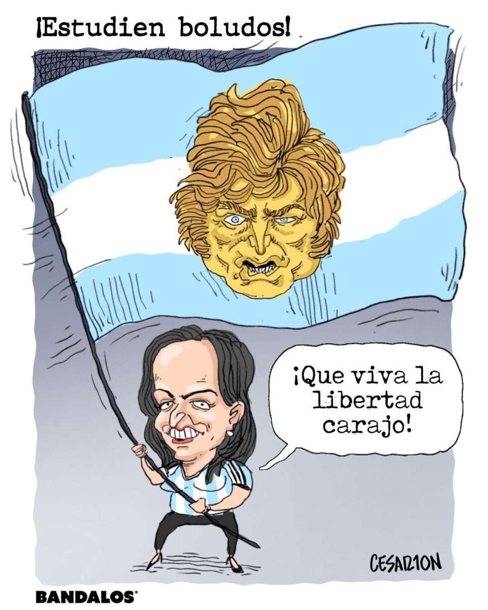 XPost1A's tweet photo. Tremenda caricatura del pelicula Javier Milei y la burra bulta de sal María Fernanda Cabal. https://t.co/YRgOt0i0yC
