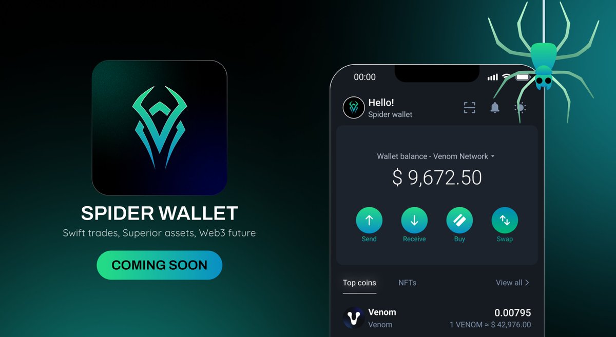 Spider_Wallet_'s tweet photo. 📱 Excited to support @Venom_Network_ projects as a wallet.
🎁 Incentivized smart contracts empower developers to create high-performance dapps and earn rewards.
🚀 A revolutionary approach to top-tier applications!
#SpiderWallet #VenomTestnet $SPID #VenomNetwork https://t.co/SCGRUEYIUL