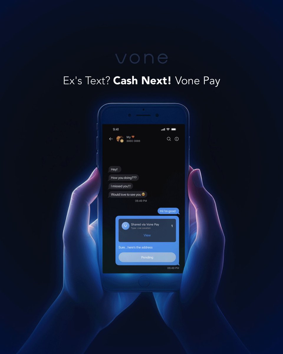 Official_Vone's tweet photo. Your ex keeps texting? Charge 'em with Vone Pay. Nothing says 'moved on' like a price tag🤣💔 https://t.co/pmP3YcV8EU