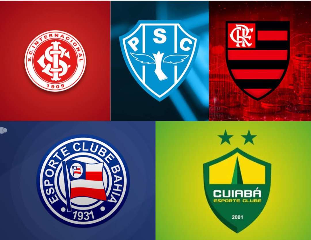 Pesquisa feita pelo nosso público mostrou que os MAIORES CLUBES de cada região do Brasil são: Sul: Internacional Sudeste: Flamengo Centro-oeste: Cuiabá Norte: Paysandu Nordeste: Bahia