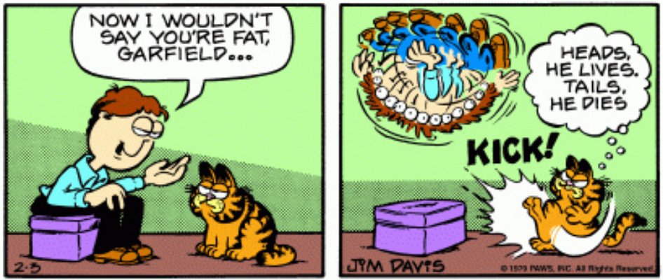 Garfield Without The Middle Panel tweet media