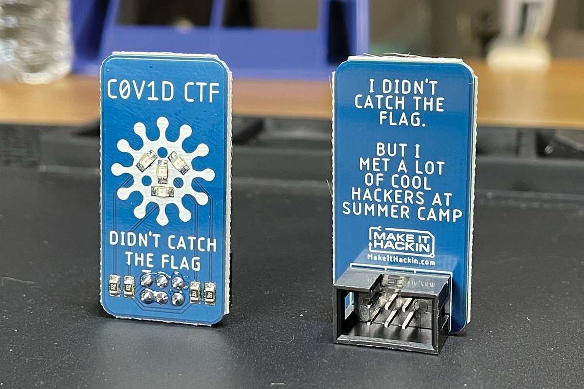 If you want a COVID CTF SAO to put on your blingy badge, here ya go. 

tindie.com/products/makei…

#defcon #badgelife #defcon31