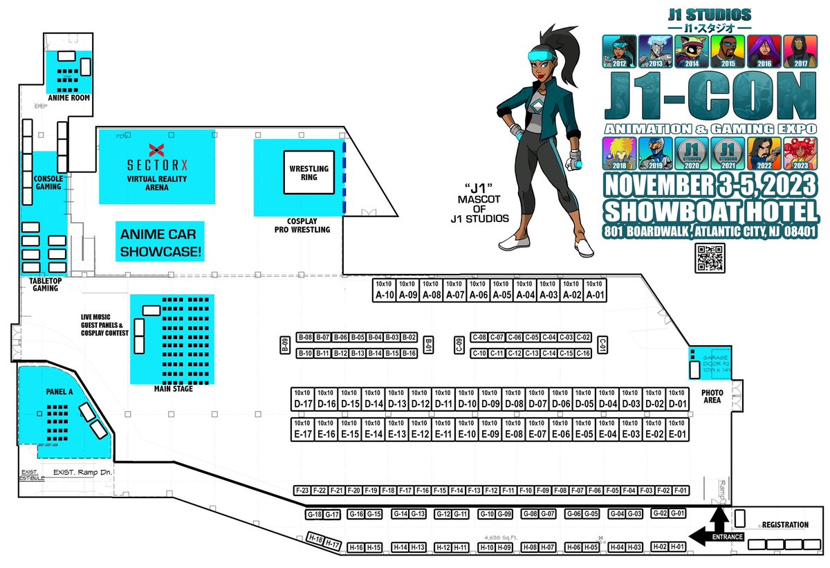 j1con's tweet photo. The MAP for 2023! They built us a con hall! We might put the #anime room on the 2ndFL near where the β22 #cosplayprom & #afterparty was. That opens up another PANEL ROOM. Thoughts?
GET YOUR TICKETS NOW AT https://t.co/3oIvxjzGeZ!
#j1con #gaming #cosplay #showboat #atlanticcity https://t.co/b0apwg4hIJ