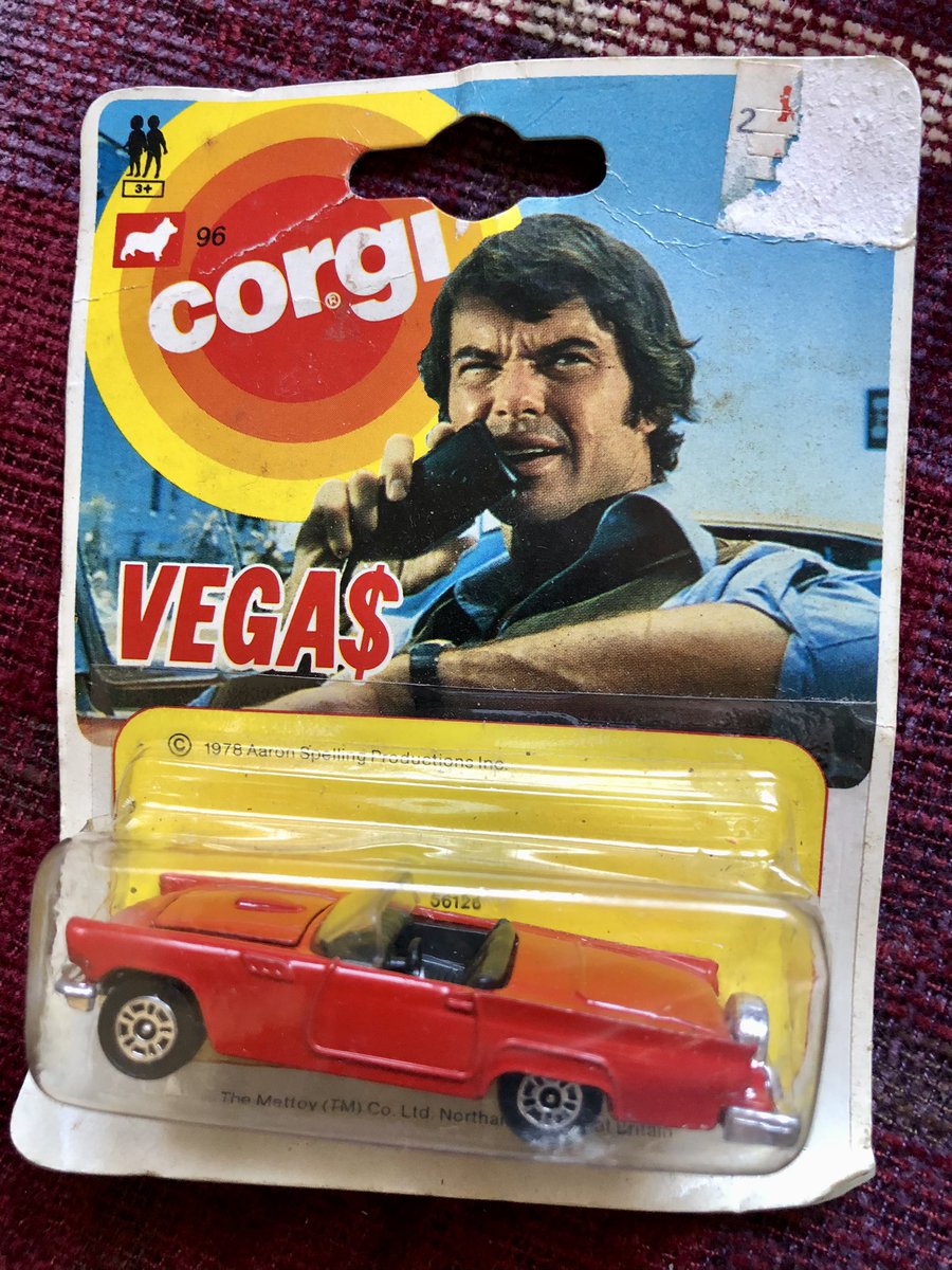 The only thing missing from this clip is Dan Tanna’s cool 1957 Ford Thunderbird. Fortunately, here’s my Corgi collectible mini car #Vegas #VintageVegas #Vintagelasvegas