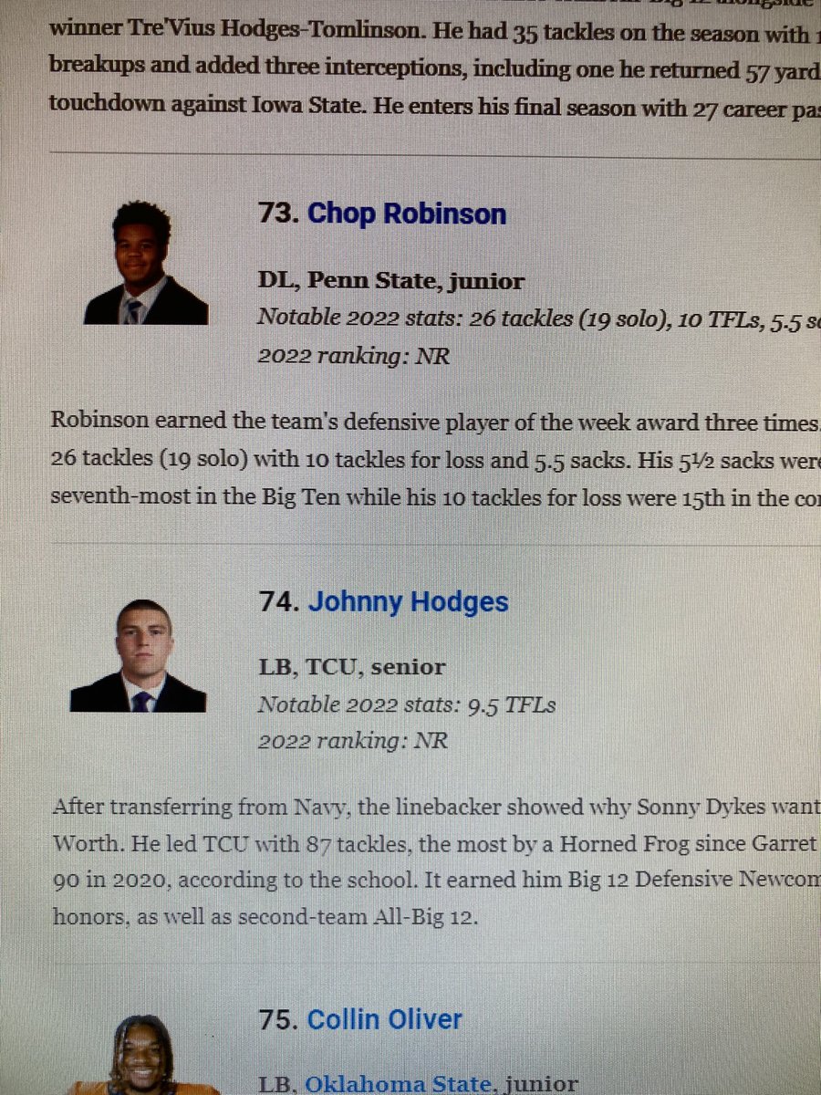 Pretty cool opening up <a href="/espn/">ESPN</a> and seeing two <a href="/QO_FOOTBALL/">Quince Orchard Fball</a> alums listed as top 100 #CollegeFootball players to watch this season! 👏💪

#QOyouknow #proudalum 
<a href="/QO_Coach_Kelley/">John A. Kelley</a> <a href="/WashPostHS/">WashPost HS Sports</a>