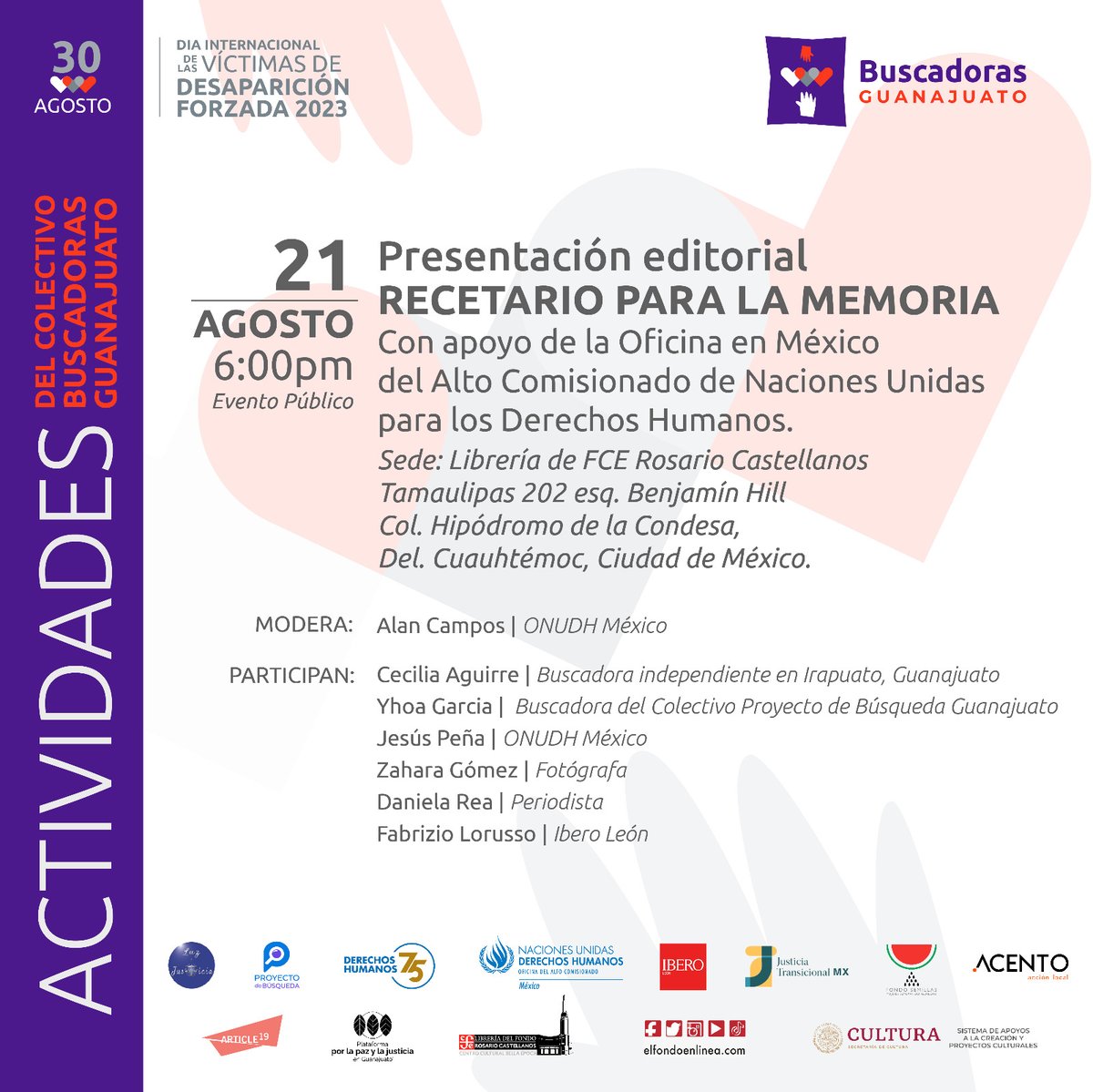 ¿Nos acompañan? Este 21 de agosto estaremos conversando con varios invitados sobre el trabajo realizado en el Recetario.
Más info 👇