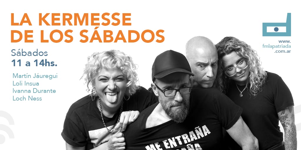 📣 Ya empezó <a href="/kermessesabados/">#LaKermesse</a>

👉🏽 A los monstruos los esperamos bien desayunados 👹

⏰ Sábados de 11 a 14 con <a href="/JaureguiMartin/">Martín Jáuregui</a>, <a href="/Ivamasiva/">Iva</a>, 
<a href="/Lolinsua/">Loli</a> y <a href="/tomepintura/">Loch Ness</a>

👉🏽 Poné fmlapatriada.com.ar