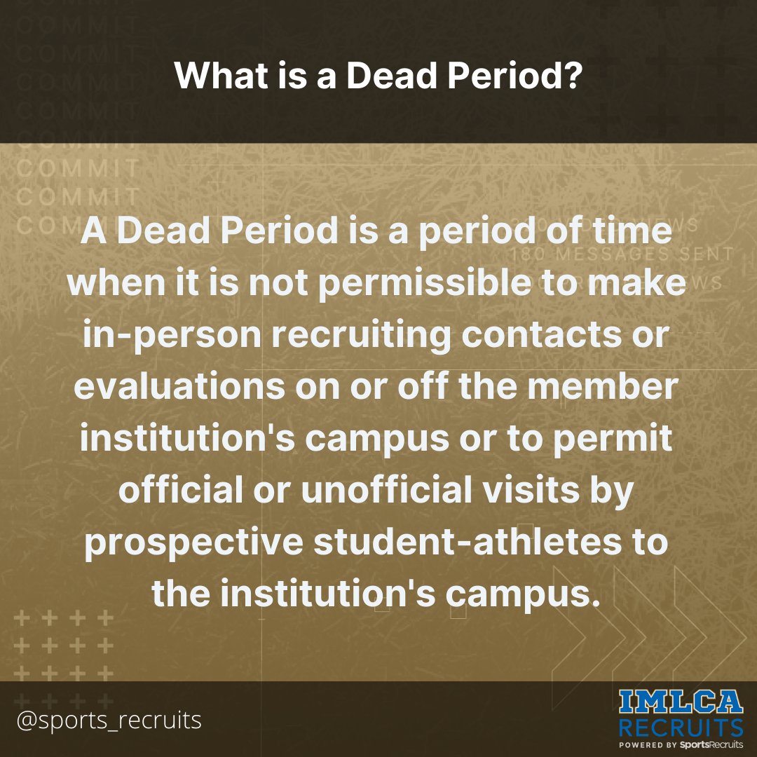 Sports_Recruits's tweet photo. Starting today, Division I Men's Lacrosse 🥍 officially shifts to a Recruiting Quiet Period until August 31st!

#IMLCA #IMLCARecruits #MensLacrosse #Menslax #Recruiting #RecruitingProcess #ContactPeriod #RecruitingRules https://t.co/3pli7LzPhw