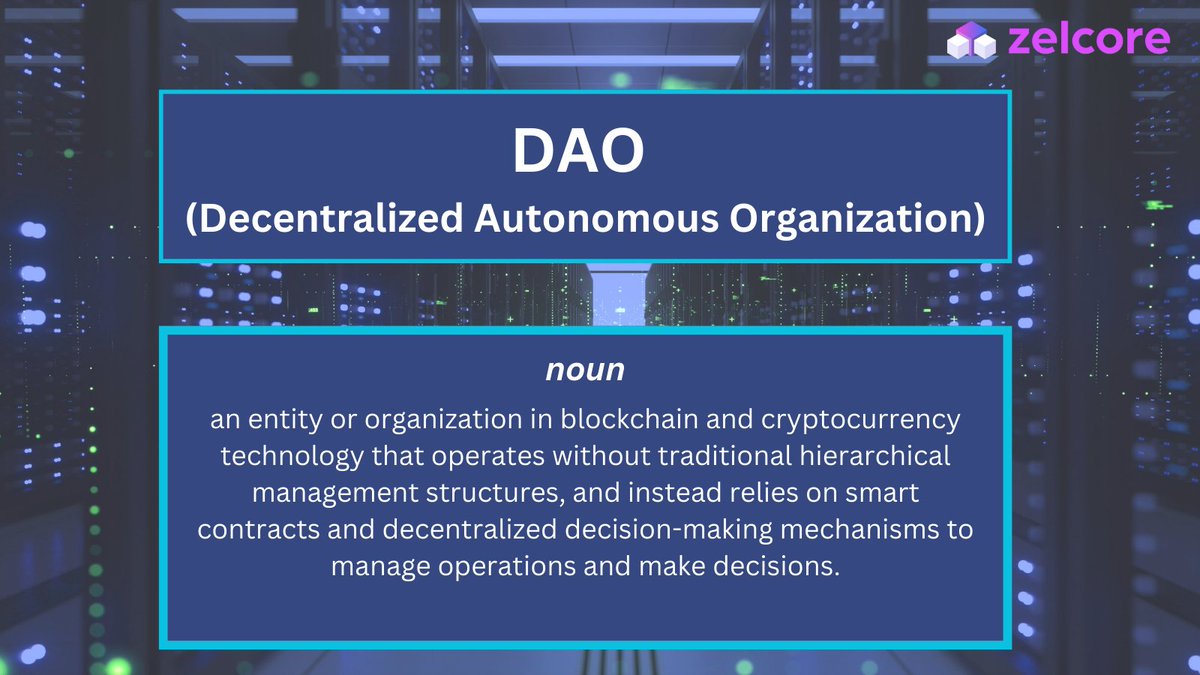 What is a DAO, anyway?

DAOs can be applied to various use cases beyond just cryptocurrency, such as managing digital assets, coordinating open-source projects, governing community-driven initiatives, and more.

Tell us which DAO is your favorite👇
#DAO #Zelcore #LearningCrypto
