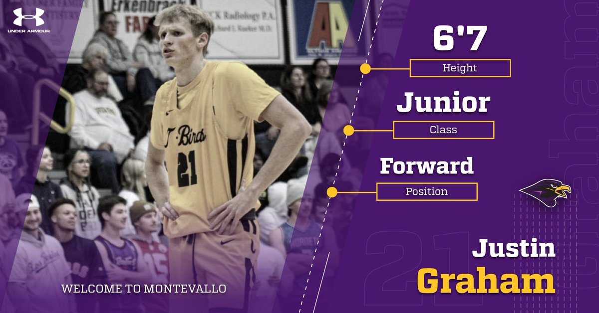 MontevalloMBB's tweet photo. Welcome to Falcon Nation, Justin Graham🏀

The Colorado Springs, Colorado native is coming to Montevallo!

@jgraham1k | #RiseAbove https://t.co/9z4TyU3bmD