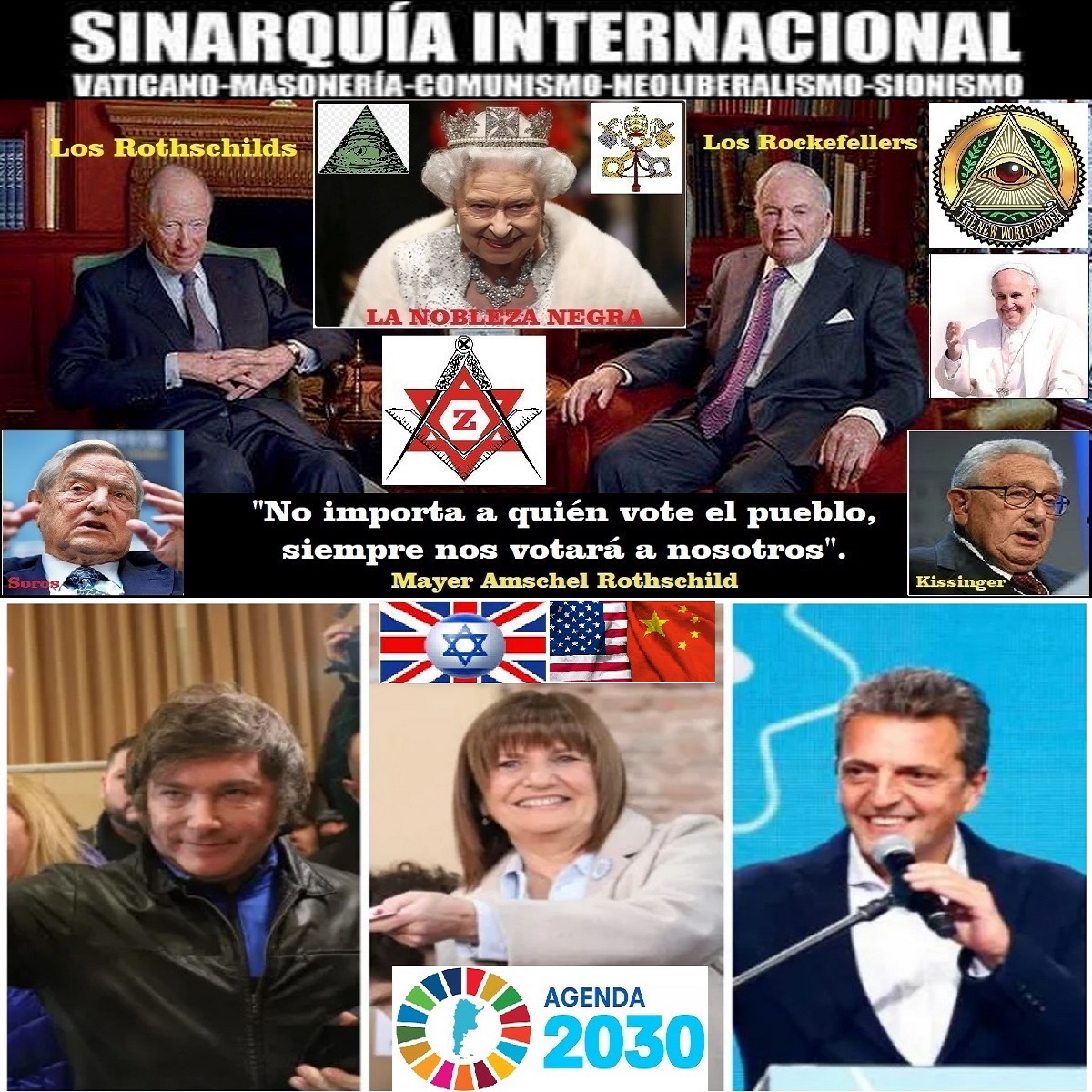 NigliaMaria's tweet photo. @sallelorier Sion llegará lentamente llegará !!!
Benjamin Parrivicini

Los candidatos del Anglosionismo para la Balcanización de la Argentina (Plan Andinia) y concreción de la Agenda 2030 y Vision 2050 del NOM (Sinarquía) https://t.co/Pljy5ZiQnx
