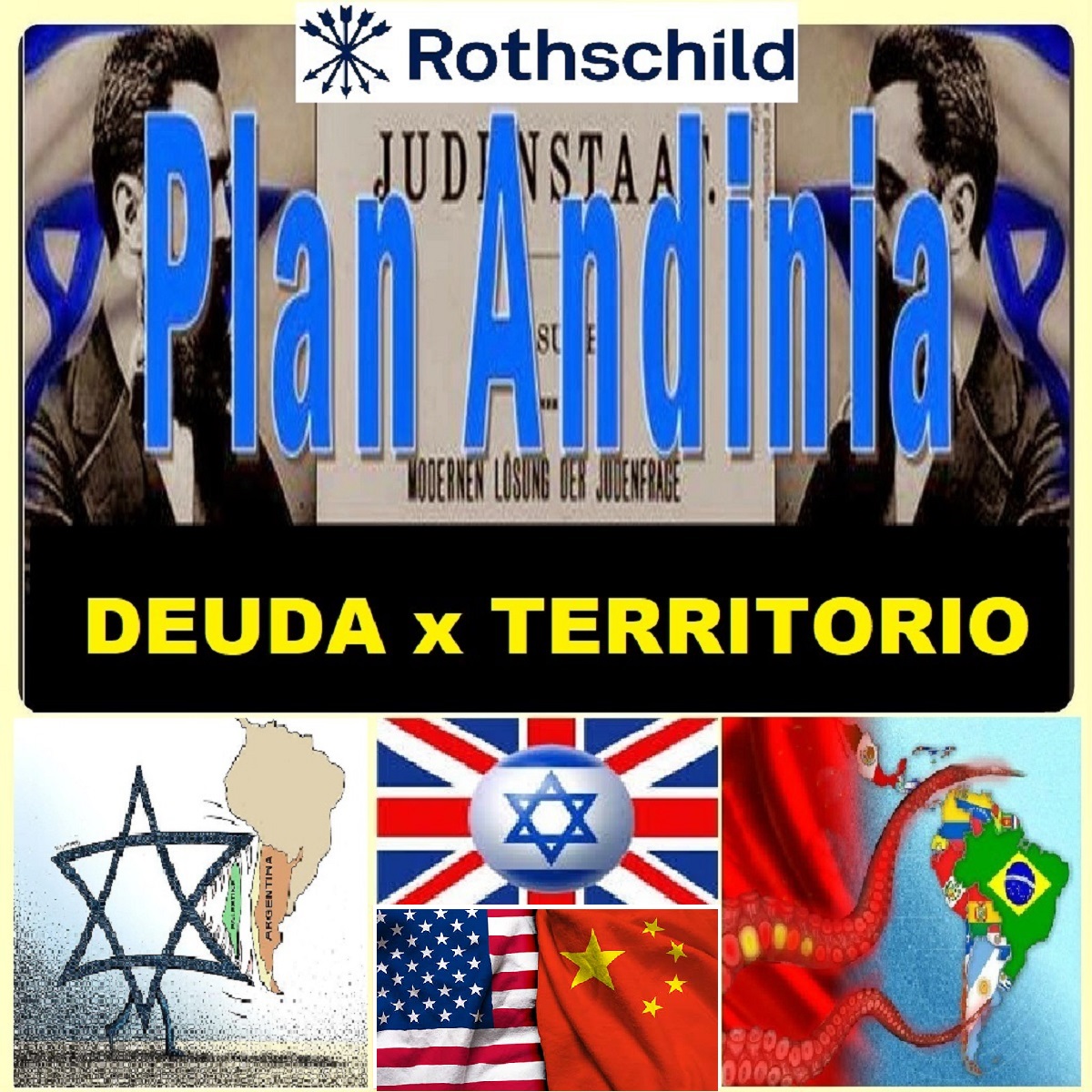 NigliaMaria's tweet photo. @sallelorier Sion llegará lentamente llegará !!!
Benjamin Parrivicini

Los candidatos del Anglosionismo para la Balcanización de la Argentina (Plan Andinia) y concreción de la Agenda 2030 y Vision 2050 del NOM (Sinarquía) https://t.co/Pljy5ZiQnx