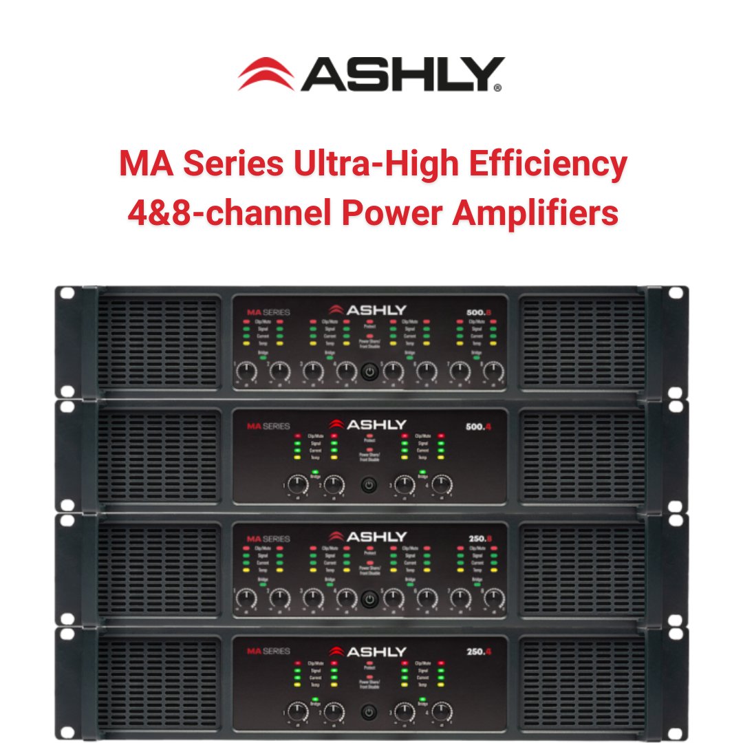 Featuring the MA Series power amps - an extraordinary range of amplifiers, handcrafted by our engineers with the finest components available. All MA Series models are 2RU 19” rack-mountable and feature removable Euroblock Input and Output connections.
#AshlyAudio #ProAV #ProAudio
