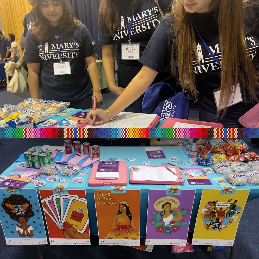 JoltAction's tweet photo. Y empezamos el semestre! Shout out Hayley, our St Mary’s Chapter Coordinator for registering voters & engaging students at Rattle Roundup. Want to know more about what our chapters do on campus? >> https://t.co/SQott1uQiy
#StudentsVote #TexansVote https://t.co/OnfLGWjKX6