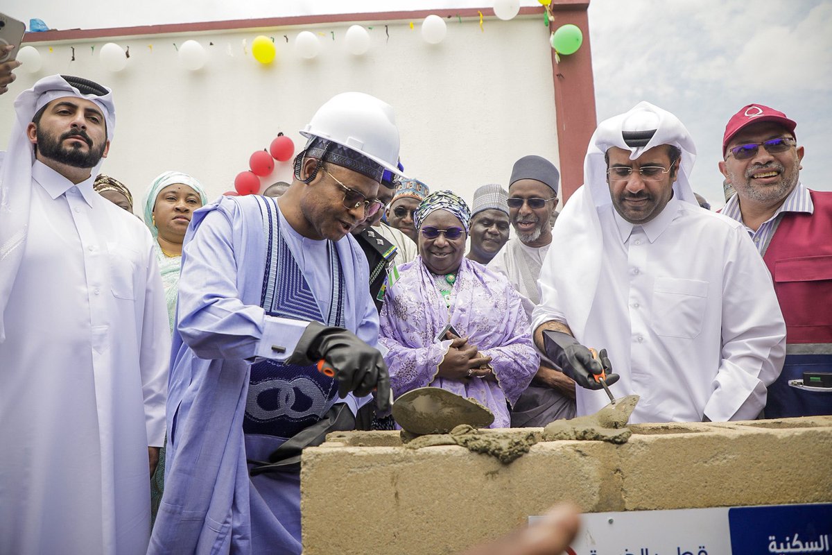 Governor of Kaduna state, Malam Uba Sani performed the groundbreaking of the Qatar Sanabil Project, initiated by Qatar Charity for the construction of the Kaduna Economic City and provision of Mass Housing for the Less Privileged in Kaduna State.