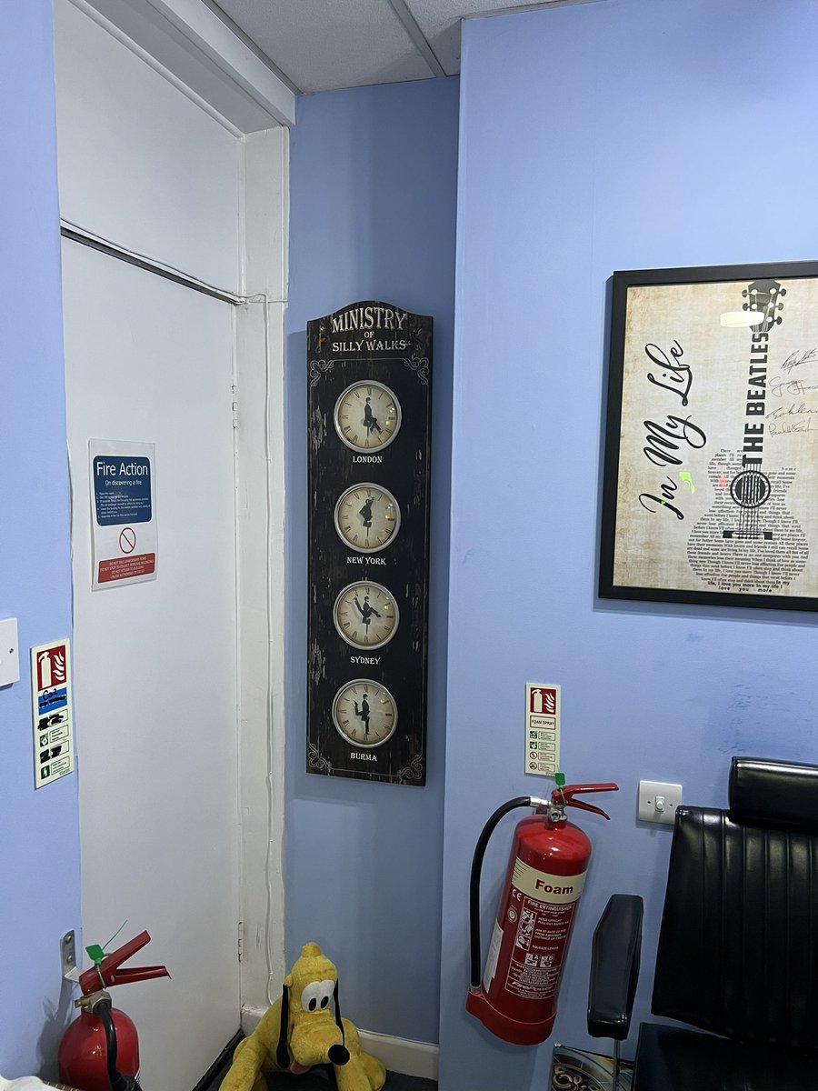 We’ve had a new digital test chart installed in my contact lens room today. Downside is that I’ve had to relocate my #MontyPython clock, and we also need redecorating.