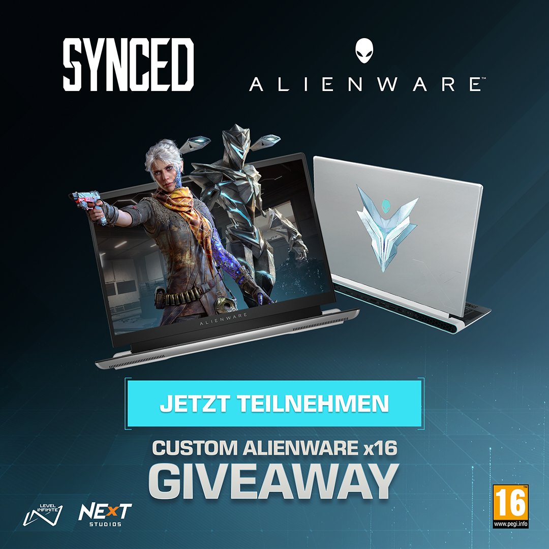 GEWINNSPIEL-ALARM 🚨 

Ihr wollt für den Start von #SYNCED perfekt ausgerüstet sein? Dann macht bei unserem Gewinnspiel mit &amp; erhaltet die Chance, einen <a href="/AlienwareDE/">Alienware Germany</a> x16-Laptop zu gewinnen! 

Was ihr dafür tun musst, findet ihr auf 🔗 bit.ly/SYNCEDxAlienwa…

#RoadToGamescom