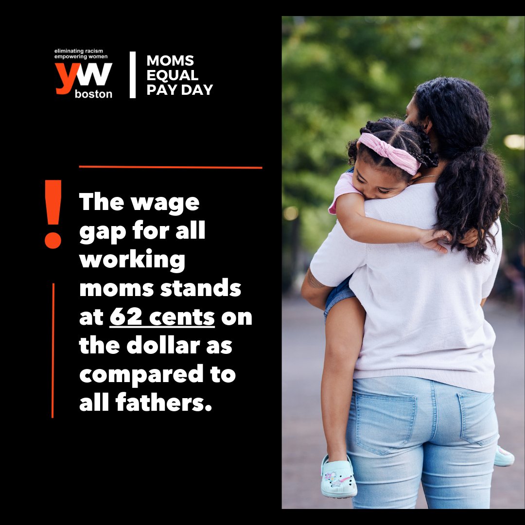 On this #MomsEqualPayDay we recognize the persistent #wagegap of 62 cents between all working mothers & working fathers. For full-time working mothers, the gap is 74 cents. This #MotherhoodPenalty means that moms face extra barriers to work & earn less over their lifetimes. (1/3)