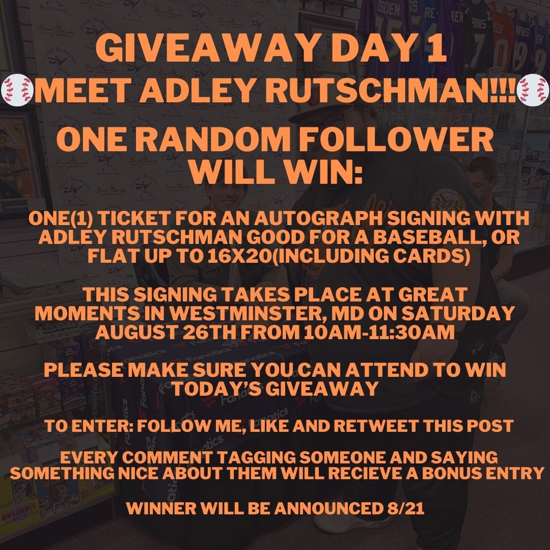 jbenowitz1831's tweet image. 🚨GIVEAWAY DAY 1🚨
I told y’all we were coming in HOT on day 1…
What’s hotter than meeting the best catcher in baseball? 
Good luck #Birdland!!!