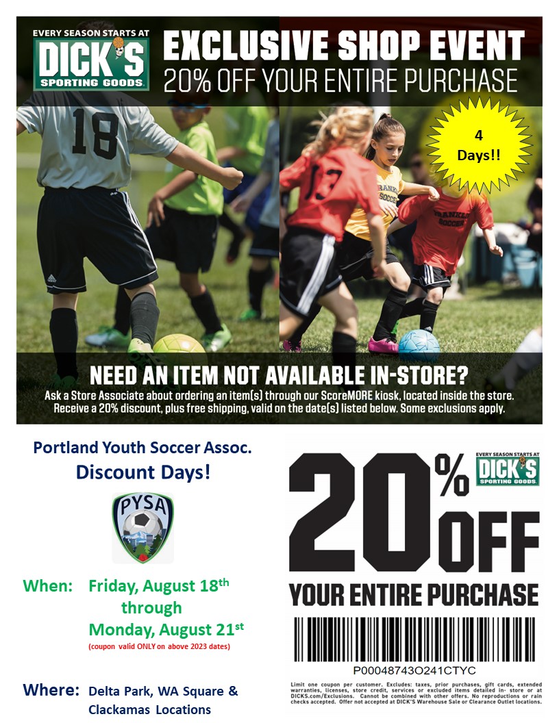PYSA Members, use this coupon and you will get 20% off of your ENTIRE purchase..