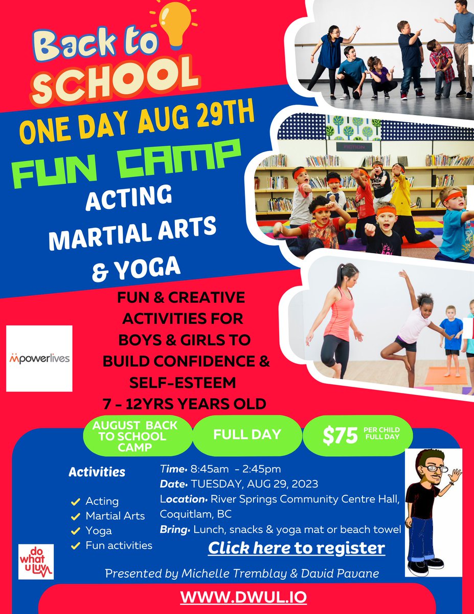 mpower_lives's tweet photo. Join us for our Back to School 1 day  FUN Camp!!
https://t.co/Ry9KT9qqHJ https://t.co/K3OvtirPcv