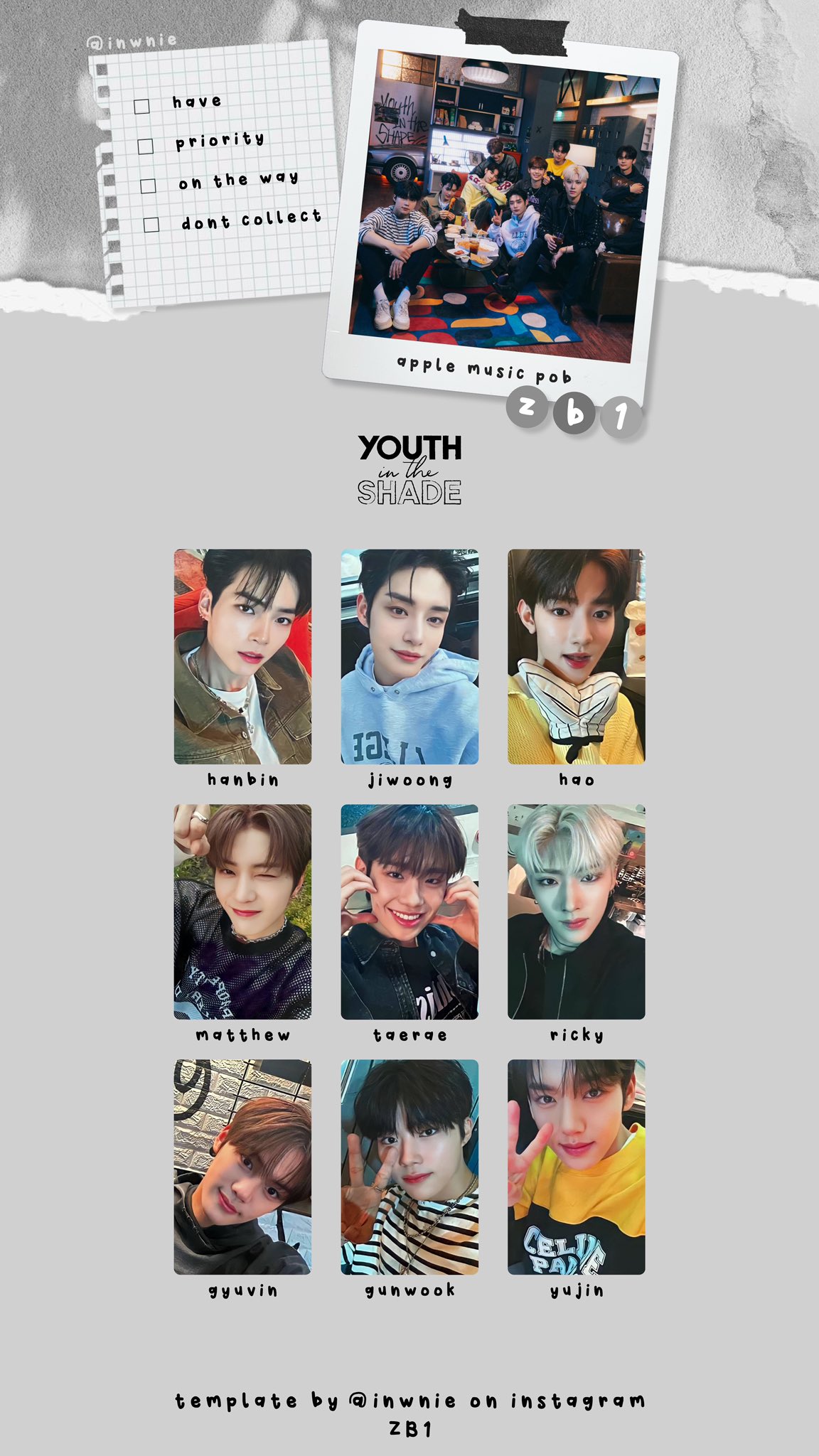 ZB1 ユジン BLUEPARADISE applemusic トレカ 4 ZB1 ユジン BLUEPARADISE applemusic トレカ 4 ZEROBASEONE ZB1 5th